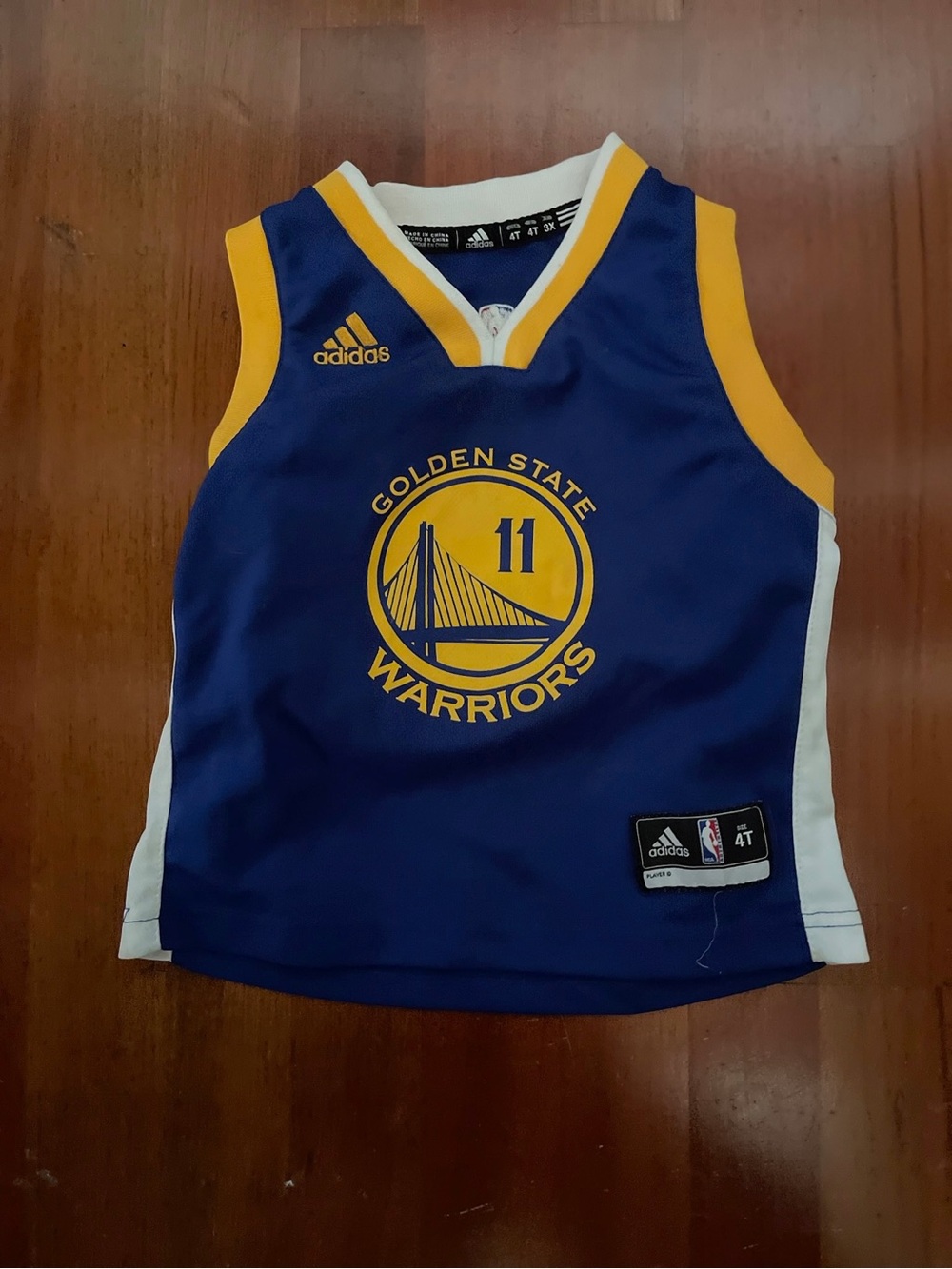 adidas Golden State Warriors Kids Jersey Tank - Blue/Yellow